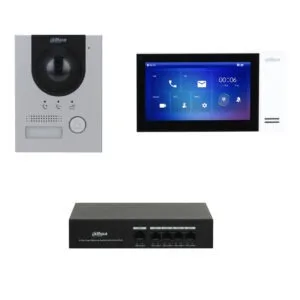 Kit de Portier Vidéo IP Dahua avec Moniteur et commutateur