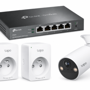 Pack Smart Home TP-Link Tapo – Routeur VPN, 2 Prises Connectées Wi-Fi et Caméra Intérieure Connectée