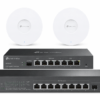Pack Réseau PME TP-Link Omada – Routeur Multi-Gigabit, Switch PoE et 2 Bornes Wi-Fi 6 Professionnelles