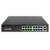 Switch PoE 18 Ports – 16 Ports PoE 10/100 Mbps + 2 Ports Gigabit Uplink