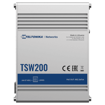 Teltonika TSW200 – Switch industriel PoE+ 8 ports Gigabit et 2 ports SFP