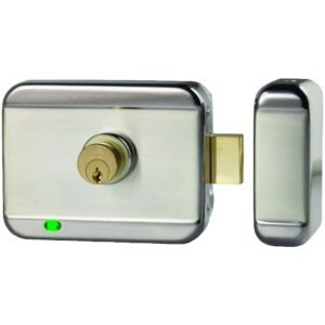 Serrure électrique applique 6000 N à émission 12-24V DC cylindre – Izyx 1EGL600
