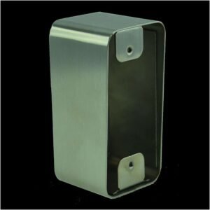 Boîtier acier inoxydable 42 x 87 x 38/42 mm pour plaque 39,5 x 84,5 mm – Izyx SSH100