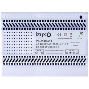 Alimentation rail DIN 7M 230V AC / 48V DC (48-56V) / 2,1A – Izyx PSDX4802.1