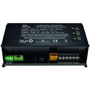 Module alim. charg. PSXM 14M 230V AC / 12V DC (13,8V) / 4A + 24V DC (27,6V) / 8 – Izyx PSXM-1204/2408