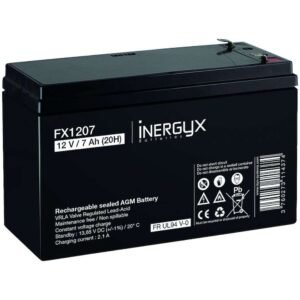 Batterie rechargeable VRLA 12V / 7 Ah - Bac FR UL94 V-0 - 151 x 65 x 94/100 mm – Izyx FX1207