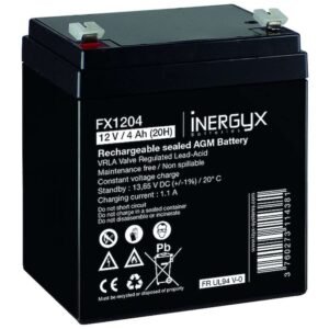 Batterie rechargeable VRLA 12V / 4 Ah - Bac FR UL94 V-0 - 90 x 70 x 101/107 mm – Izyx FX1204