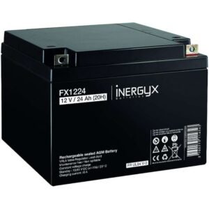 Batterie rechargeable VRLA 12V / 24 Ah - Bac FR UL94 V-0 - 165 x 177 x 126 mm – Izyx FX1224