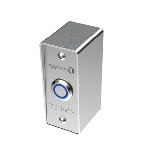 Ensemble étroit complet inox boiter - plaque braille et bouton filaire bleu – Sewosy PB19_BAP