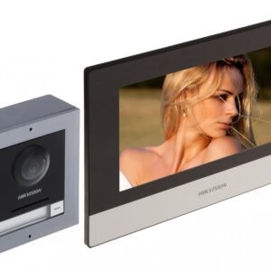 Kit visiophone 2 fils Hikvision Wi-Fi – jusqu'à 16 moniteurs, appli mobile – DS-KIS702Y