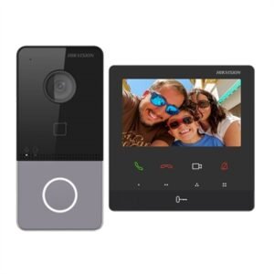 Kit visiophone IP Hikvision Wi-Fi – platine lecteur de badge + moniteur, PoE – DS-KIS606-P